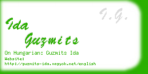 ida guzmits business card